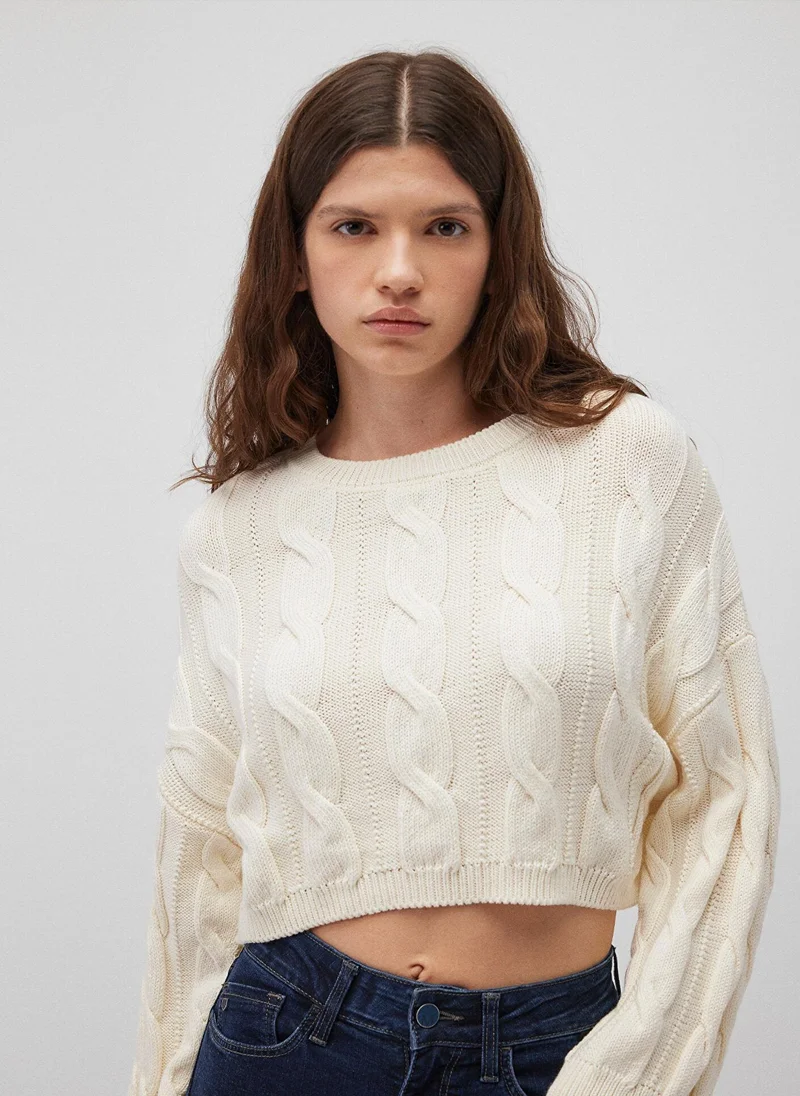 MAVI CREW NECK SWEATER Tofu