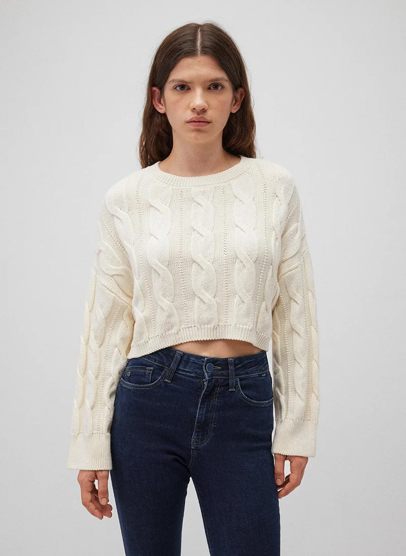 MAVI Ecru Crewneck Sweater