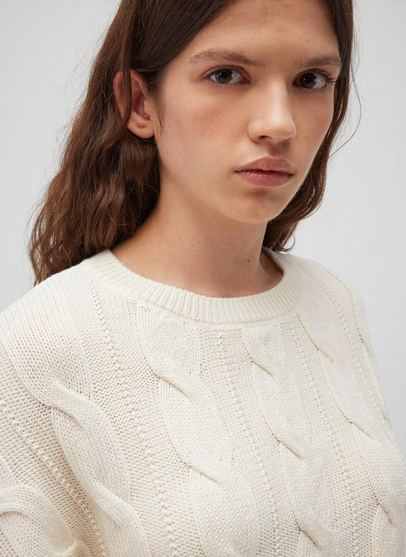 MAVI Ecru Crewneck Sweater
