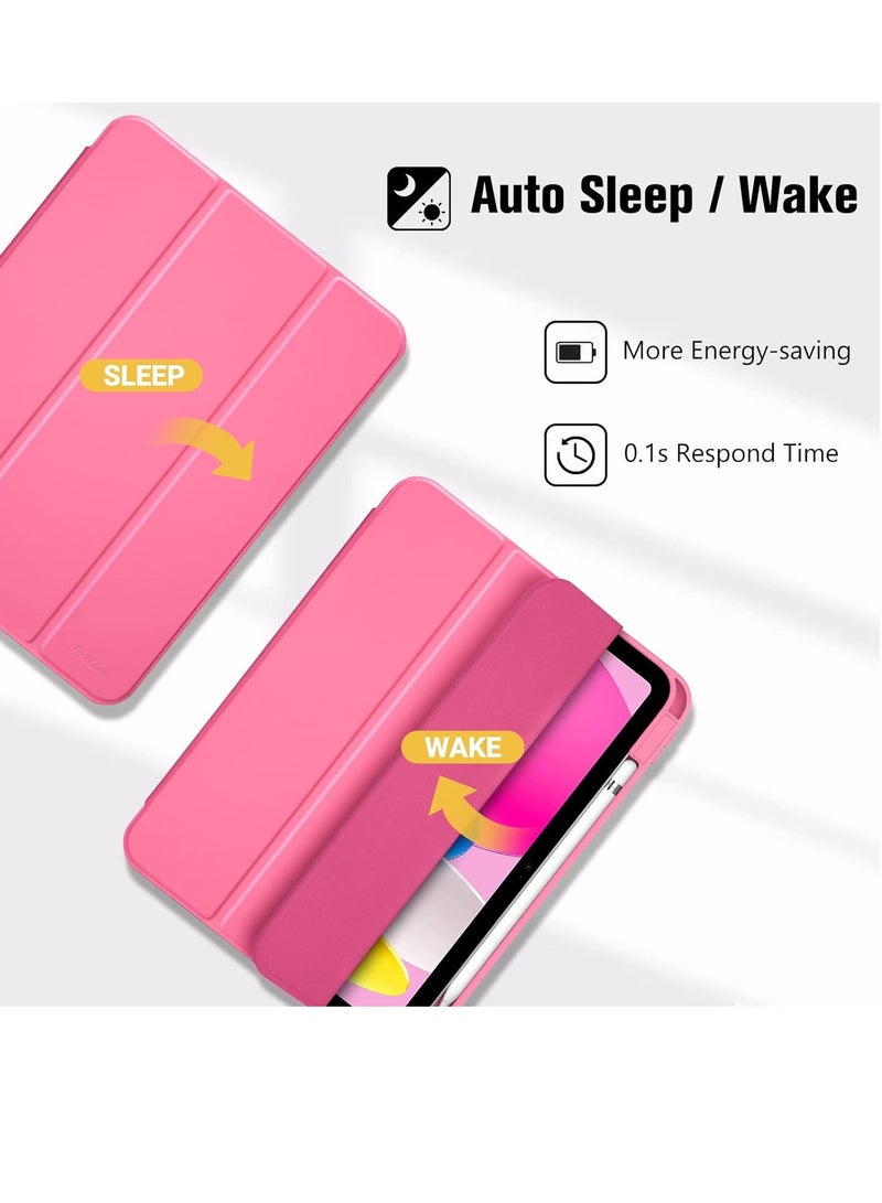 FOCUS Protective iPad 10th Gen 10.9 Case 2022, Slim Stand Smart Cover With Pencil Holder And Trifold Stand - Image 4