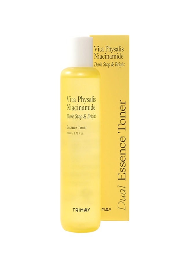 Trimay  Toner-essence for brightening and even tone with physalis and niacinamide TRIMAY Vita Physalis Niacinamide Dark Stop & Bright Toner(200 ml)