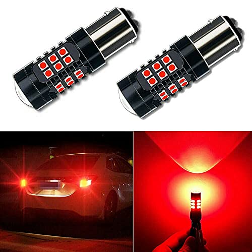 Automaze 1157 LED Brake Light, BAY15D 2057 2357 7528 LED Bulbs, Brightness Tail Brake Lights 12-24V, LED Replacement Bulb for Reverse Trunk Cargo 3rd Brake Light, Pack of 2 (Red) - Image 3