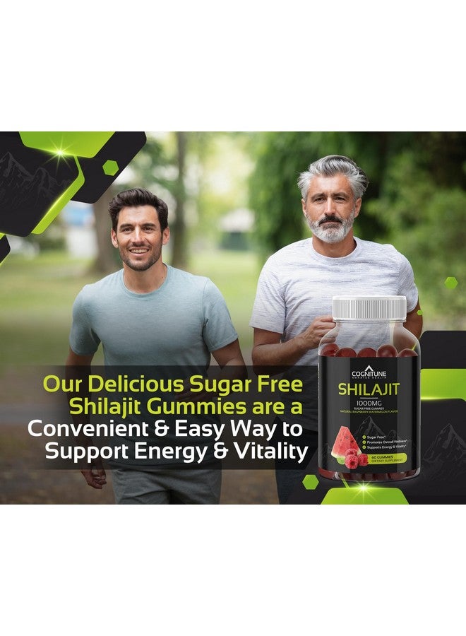 CogniTune جومي شيلجيت - مكمل شيلجيت نقي وقوي، 1,000 ملغ لكل حصة، بنكهة توت العليق والبطيخ الطبيعية الخالية من السكر، غنية بالمعادن، حمض الفولفيك، تعزز الطاقة والحيوية والرفاهية العامة - Image 2