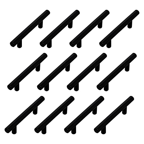 Atlantic Cabinet Pull Handle Black Coated, Total Length 8 inch, Hole-to-Hole 160 mm, Pack of 12 - Image 1