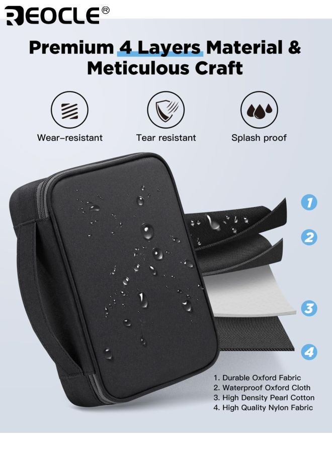 ريوكل حافظة أقلام كبيرة السعة بتصميم متعدد الأقسام وطراز بسيط - منظّم أدوات مكتبية متين لتخزين مستلزمات المدرسة والمكتب والفن - Image 5