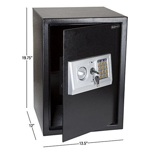Stalwart Digital Safe - Electronic Steel Safe with Keypad and Manual Override Keys - Protect Money, Jewelry, Passports - For Home, Business by Stalwart (Black) - Image 2