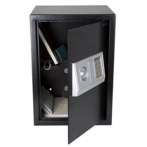 Stalwart Digital Safe - Electronic Steel Safe with Keypad and Manual Override Keys - Protect Money, Jewelry, Passports - For Home, Business by Stalwart (Black) - Image 4