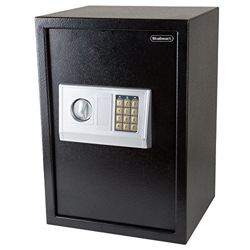 Stalwart Digital Safe - Electronic Steel Safe with Keypad and Manual Override Keys - Protect Money, Jewelry, Passports - For Home, Business by Stalwart (Black) - Image 1