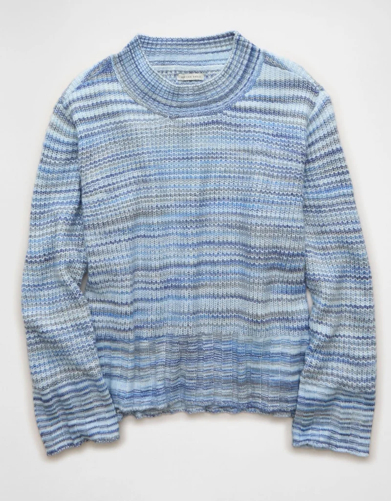 American Eagle  AE Oversized Faux Mohair Wide Cuff Sweater for Women | Best Price UAE