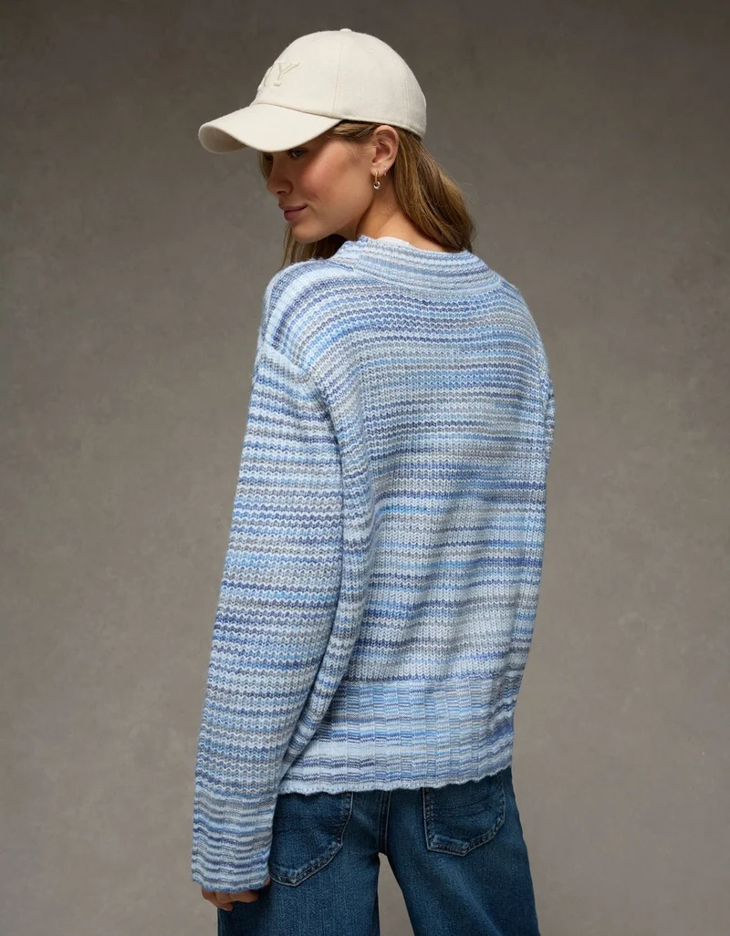 American Eagle  AE Oversized Faux Mohair Wide Cuff Sweater for Women | Best Price UAE