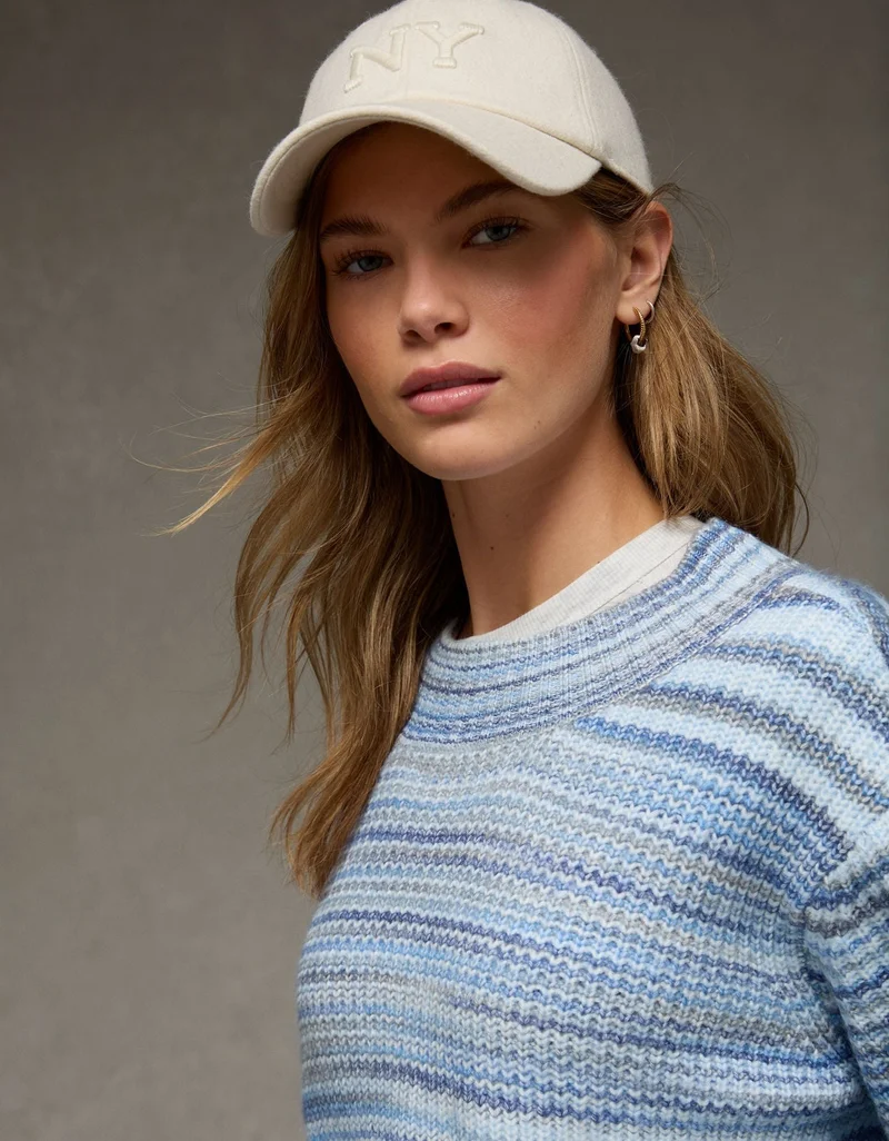 American Eagle  AE Oversized Faux Mohair Wide Cuff Sweater for Women | Best Price UAE