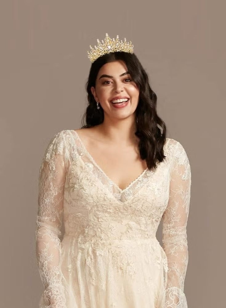 Gold Tiara for Women,Queen Crown Wedding Tiaras and Crown Princess Crown for Girl Birthday Party - Image 2