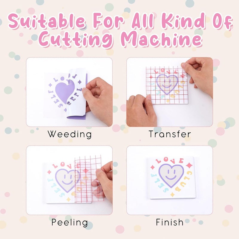 Tintnut Boho Permanent Vinyl - 8 Sheets 12"x10"Medium Purple Adhesive Vinyl Sheets Purple Self Sticker Water proofing Vinyl Compatible with Cricut Or Silhouette - Image 3