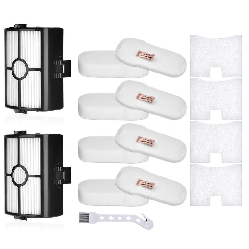 HZ500UK Filter Replacement for Shark HZ500UKT HZ500 HZ2000 HZ2002 HZ251 Anti Hair Wrap Corded Stick Vacuum Cleaner 2 Hepa Filters and 4 Foam  Felt Filters