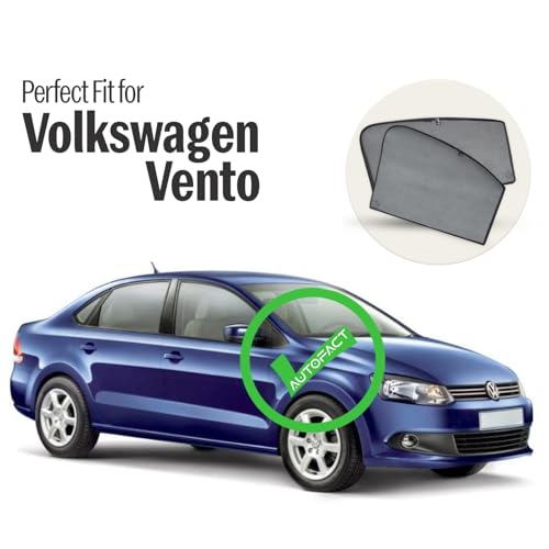 Autofact Car Sunshades for Volkswagen Vento, UV Protection, Useful Car Accessories, Custom fit Sun Shades for Side Windows, Set of 4 - Image 2
