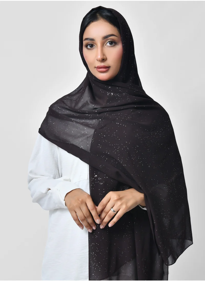 HAWRAA ABAYA A dark brown silk scarf is an ideal choice for your occasions