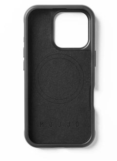 Mujjo Mujjo Shield Case for iPhone 16 Pro - Enhanced Impact Protection, Superior Durability, Premium European Leather, MagSafe-Compatible, Sustainable Design, Elegant - Black Color  - Image 2