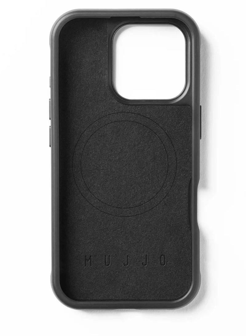 موجو حافظة مجو شيلد لآيفون  برو بجلد أوروبي فاخر وحماية فائقة من الصدمات وتصميم مستدام متوافق مع ماج سيف - أسود - Image 2