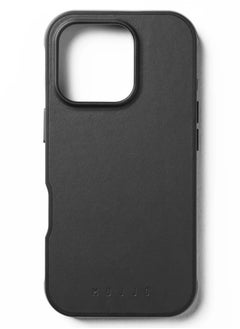 Mujjo Mujjo Shield Case for iPhone 16 Pro - Enhanced Impact Protection, Superior Durability, Premium European Leather, MagSafe-Compatible, Sustainable Design, Elegant - Black Color  - Image 3