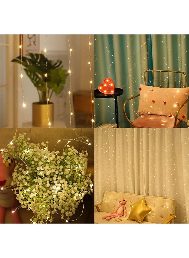 HOMESTAR Curtain Decoration String Light Flashing Led Usb Fairy with Wireless Remote Control - Warm White 3*3M - Image 3