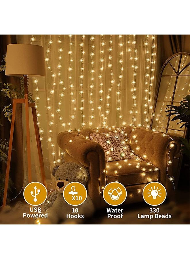 HOMESTAR Curtain Decoration String Light Flashing Led Usb Fairy with Wireless Remote Control - Warm White 3*3M - Image 4
