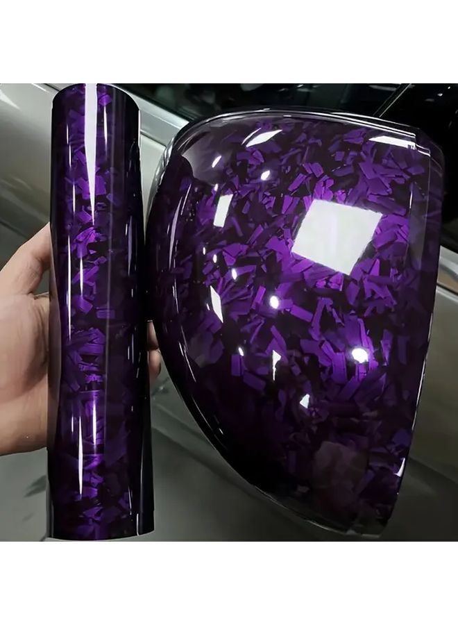 1 Roll Red Carbon Fiber PET Film 11.81x39.37 Inch Self-Adhesive Auto Accessories For Car Body Rearview Mirror Hood Door Handle DIY Modification Easy To Apply - Image 4