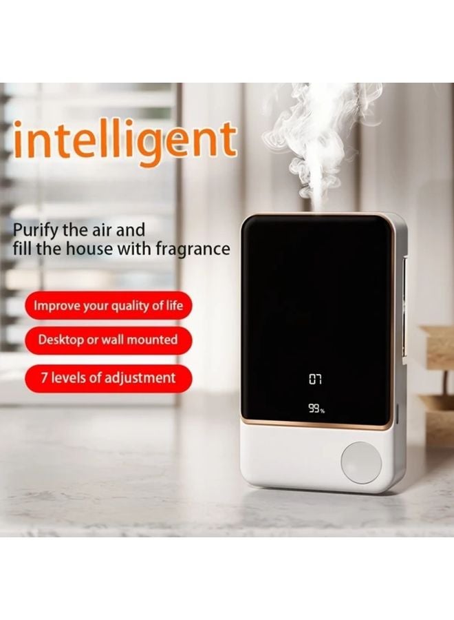 White Aromatherapy Machine Diffuser Humidifier 1800mAh Rechargeable Essential Oil Storage - Image 4