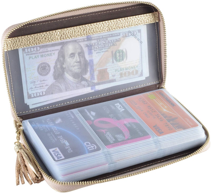 إيزي يو لايف حامل بطاقات من الجلد ومزود بسحاب - Image 1