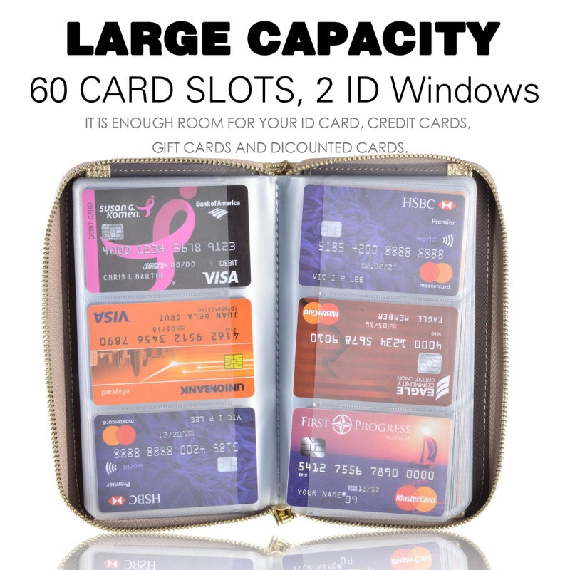 إيزي يو لايف حامل بطاقات من الجلد ومزود بسحاب - Image 3