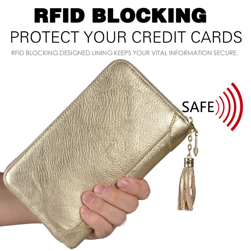 إيزي يو لايف حامل بطاقات من الجلد ومزود بسحاب - Image 4