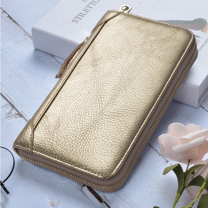 إيزي يو لايف حامل بطاقات من الجلد ومزود بسحاب - Image 2