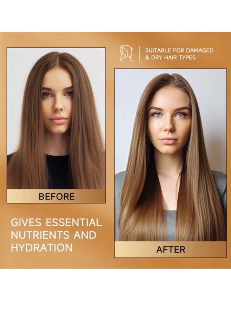 Karsaer Carsell Collagen Hair Treatment for Deep Moisturizing and Repairing Hair with Argan Oil and Collagen Hair Mask Essence for Dry Damaged Hair for All Hair Types 500ml - Image 2