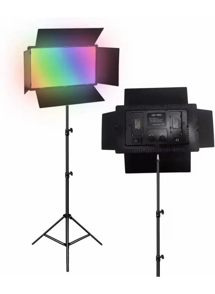 Generic 600 RGB LED Studio Video Light – 40W Full Color Output – AC/Battery Powered (Batteries Not Included) – 2m Tripod Stand – Remote Control – Ideal for Photography, Makeup & Filming  - Image 4