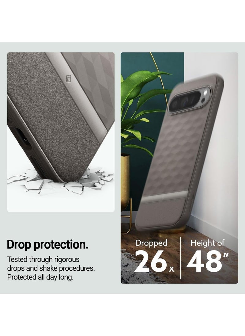 Caseology - Caseology Parallax for Google Pixel 9 Pro Case, for Pixel 9 Case 5G 3D Ergonomic Design 2024 - Ash Gray - Image 1