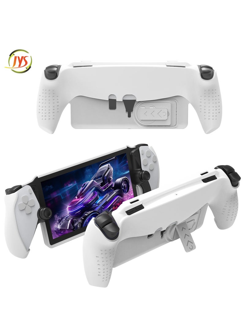 JYS Premium TPU Protective Case With Foldable Kickstand Bracket For Playstation 5(PS5) Portal White  - Image 2