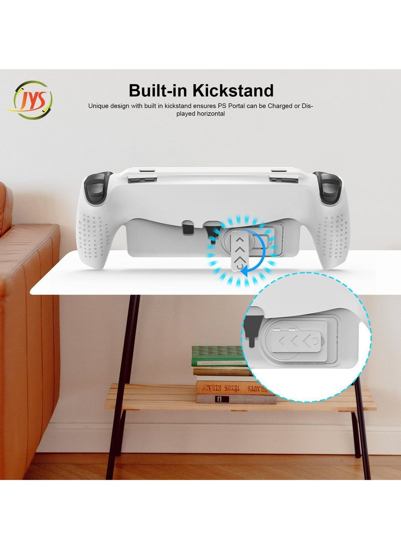 JYS Premium TPU Protective Case With Foldable Kickstand Bracket For Playstation 5(PS5) Portal White  - Image 3
