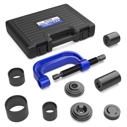 CARVALAX 10-Piece Ball Joint Press Kit, Ball Joint Removal Tool Kit w/Universal Adapters and Sockets for Most 2WD/4WD Cars, Trucks and SUVs - Image 1