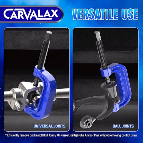 CARVALAX 10-Piece Ball Joint Press Kit, Ball Joint Removal Tool Kit w/Universal Adapters and Sockets for Most 2WD/4WD Cars, Trucks and SUVs - Image 5