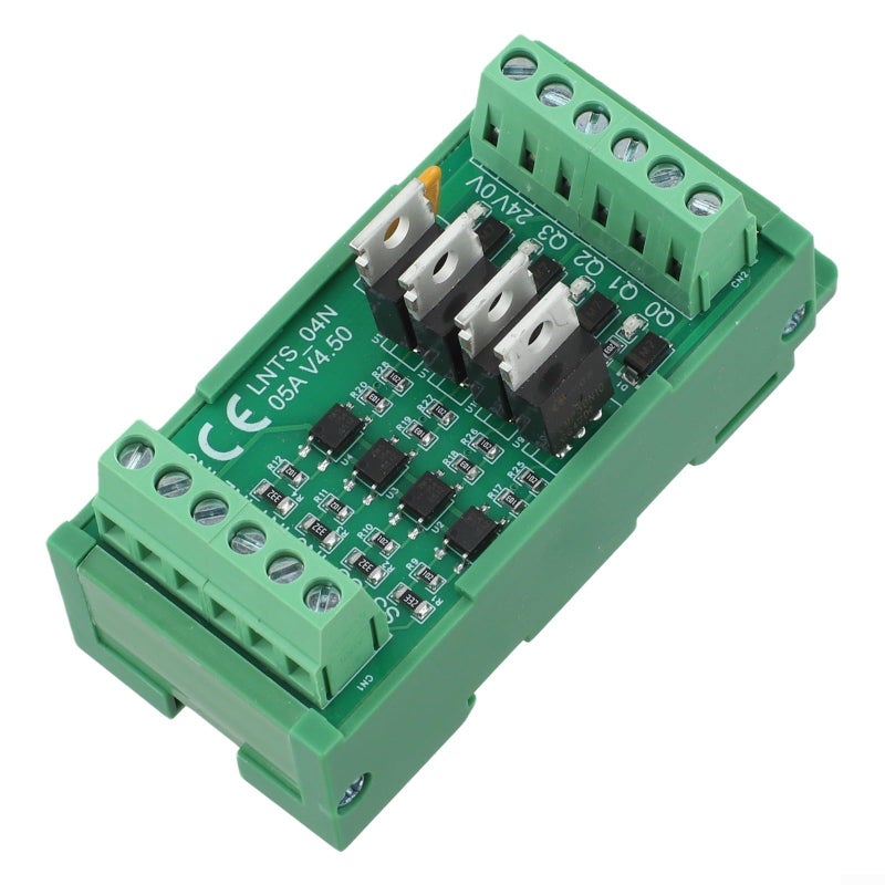 4 قناة وحدة تحكم PLC إخراج NPN 12V 24V DC لوحة مرحل صناعية باللون الأخضر - Image 2