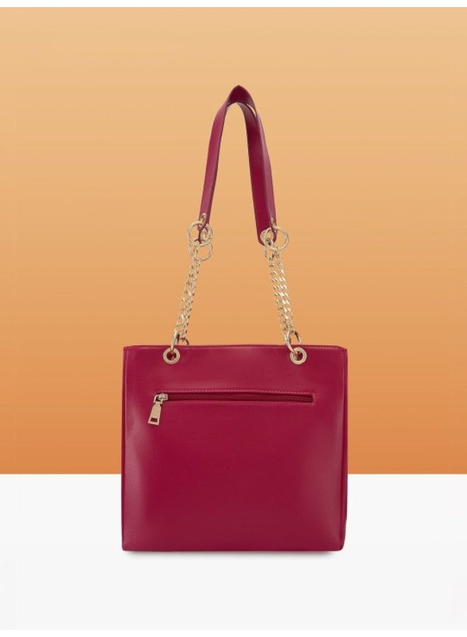 CAPRESE ABENA TOTE SMALL MAROON - Image 5