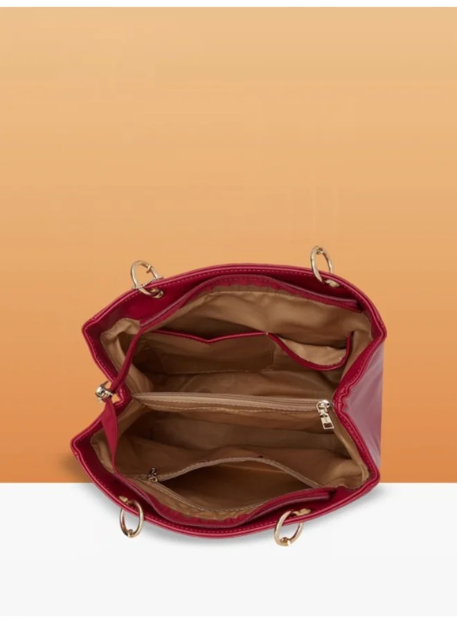 CAPRESE 25 ABENA TOTE SMALL MAROON for Women | Best Price UAE