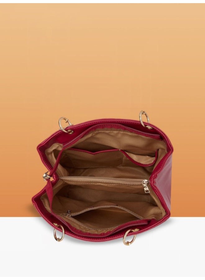 CAPRESE ABENA TOTE SMALL MAROON - Image 4