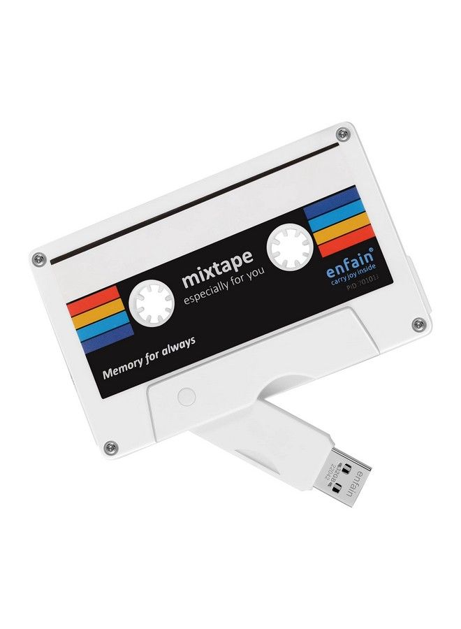 Enfain Surprise Mixtape Usb Flash Drives 1980 Cassette Retro Gift Thumb Drive For Birthday Anniversary Reunion Thanksgiving Day To Special Person (Usb 3.0 32Gb White)  - Image 3