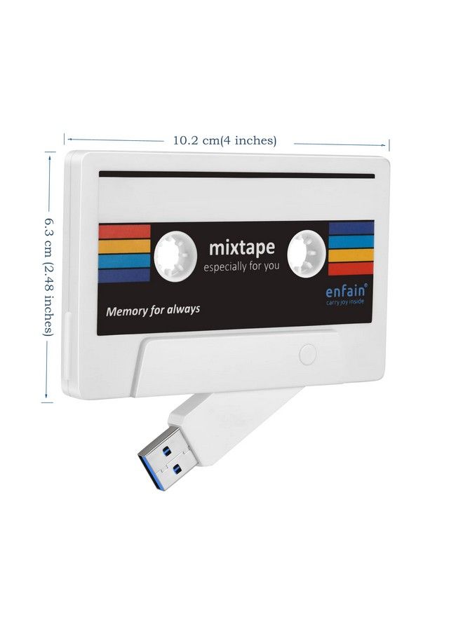 Enfain Surprise Mixtape Usb Flash Drives 1980 Cassette Retro Gift Thumb Drive For Birthday Anniversary Reunion Thanksgiving Day To Special Person (Usb 3.0 32Gb White)  - Image 4