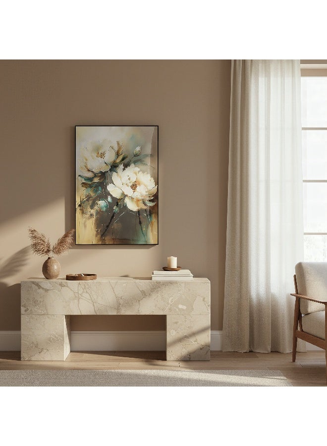 Home Box عمل فني مؤطر من الفاوانيا - 50x70 سم - Image 3