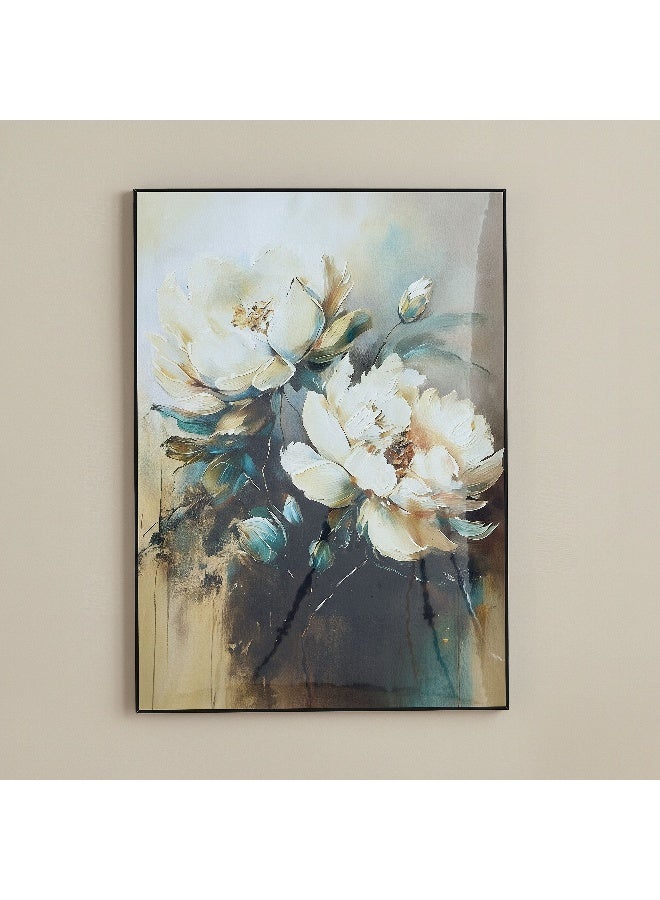 Home Box عمل فني مؤطر من الفاوانيا - 50x70 سم - Image 1