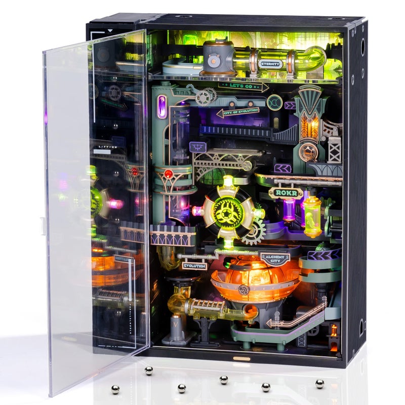 ROKR 3D Puzzle for Adults Electric Marble Run Model Kits Parallel World Alchemy City MR04S Christmas Birthday Gifts - Image 3