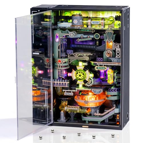 ROKR 3D Puzzle for Adults Electric Marble Run Model Kits Parallel World Alchemy City MR04S Christmas Birthday Gifts - Image 1