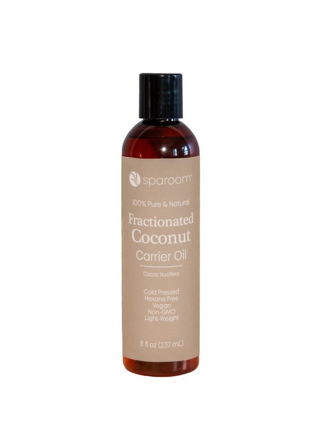 SpaRoom 100% Pure And Natural Carrier Oil Hair And Skin Moisturizer Aromatherapy And Massage Oil Base For Essential Oils 8 Ounces Fractionated Coconut Oil - Image 1