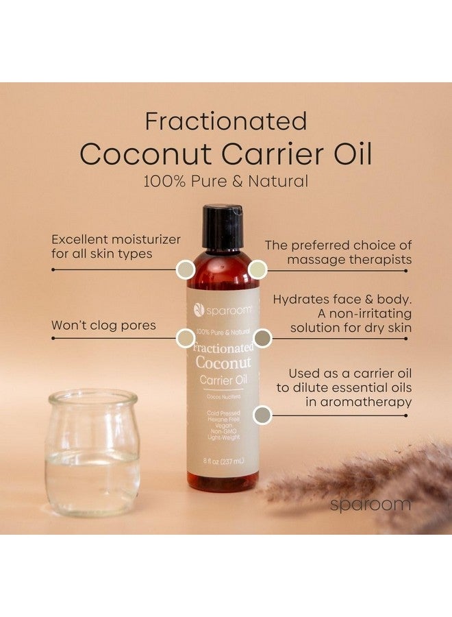 SpaRoom 100% Pure And Natural Carrier Oil Hair And Skin Moisturizer Aromatherapy And Massage Oil Base For Essential Oils 8 Ounces Fractionated Coconut Oil - Image 2